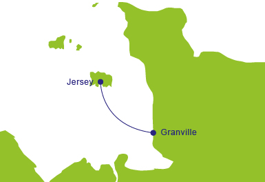 Ferries to Granville - Map of Routes
