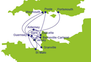 Ferries to France - Map of Routes