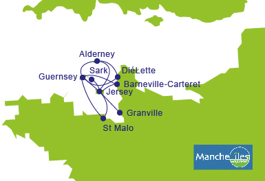 Condor Ferries - Map of Routes