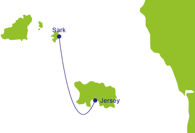 Ferries to Sark - Map of Routes